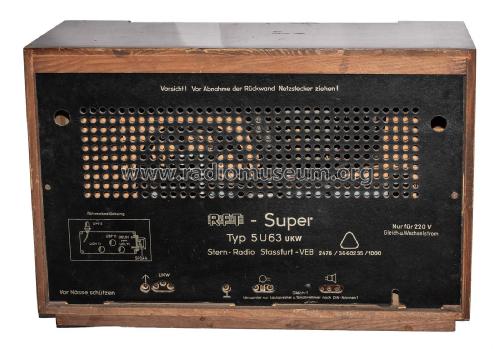 RFT-Super 5U63 UKW; Stern-Radio Staßfurt (ID = 2973650) Radio