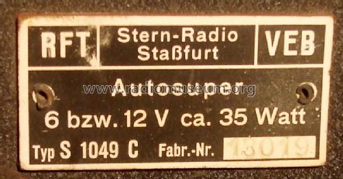 S1049C; Stern-Radio Staßfurt (ID = 749633) Autoradio