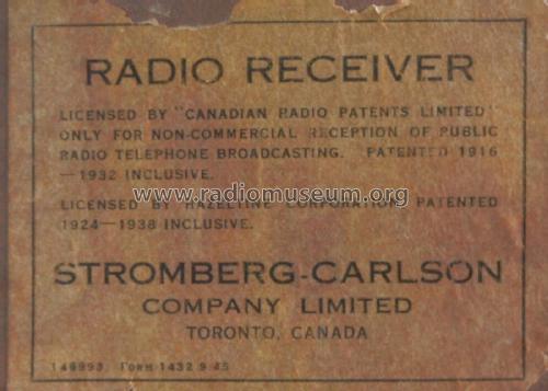 561 ; Stromberg Carlson (ID = 2543346) Radio