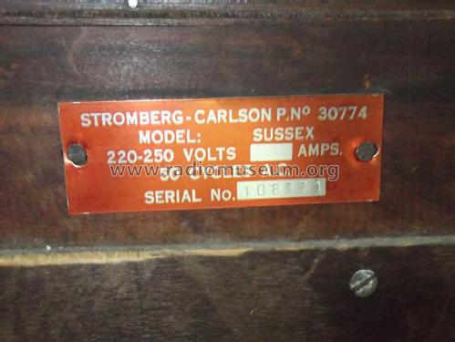 Sussex 54A21 ; Stromberg-Carlson (ID = 1430134) Radio