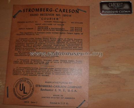 1210H 'Courier' ; Stromberg-Carlson Co (ID = 1624173) Radio