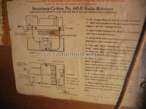 642-B ; Stromberg-Carlson Co (ID = 1080927) Radio