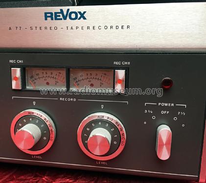 Revox A77 Mk IV CS; Studer GmbH, Willi (ID = 2373917) R-Player