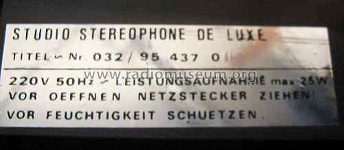 Studio Stereophone de Luxe 032/95 437 0; UNBEKANNTE FIRMA D / (ID = 1397818) R-Player