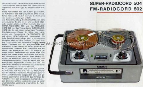 FM-Radiocord 802; Stuzzi Ges. mbH; (ID = 382698) Radio