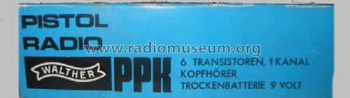 Walther PPK Pistol Radio ; Tada Seisakusho Co., (ID = 1433427) Radio