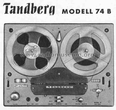 Tonbandgerät 74B ; Tandberg Radio; Oslo (ID = 409183) Sonido-V