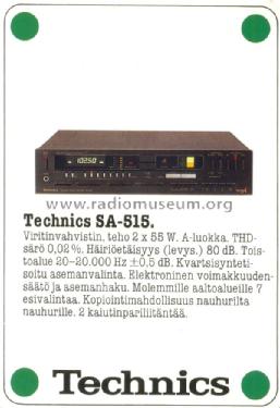 SA-515; Technics brand (ID = 1406737) Radio