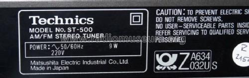 AM/FM Stereo Tuner ST-500; Technics brand (ID = 618733) Radio