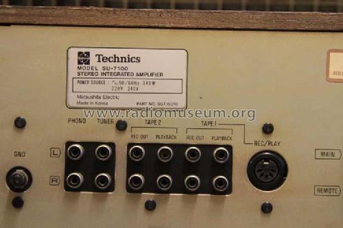 Stereo Integrated Amplifier SU-7100; Technics brand (ID = 1635585) Ampl/Mixer