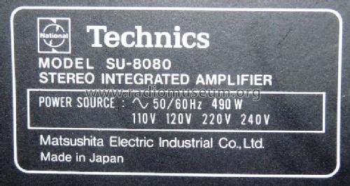 Stereo Integrated Amplifier SU-8080; Technics brand (ID = 631840) Ampl/Mixer