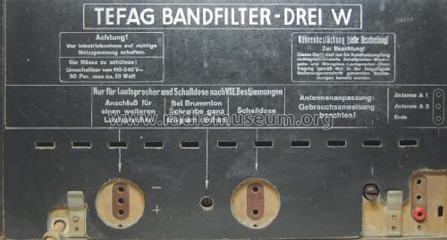 Bandfilter- Drei W; Tefag; Telephon (ID = 1904252) Radio