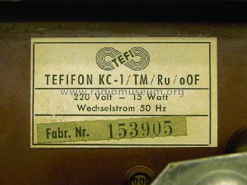 Tefifon KC-1 / TM / Ru / oOF; Tefi-Apparatebau; (ID = 1016532) R-Player