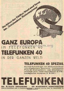 40G ; Telefunken (ID = 1105821) Radio