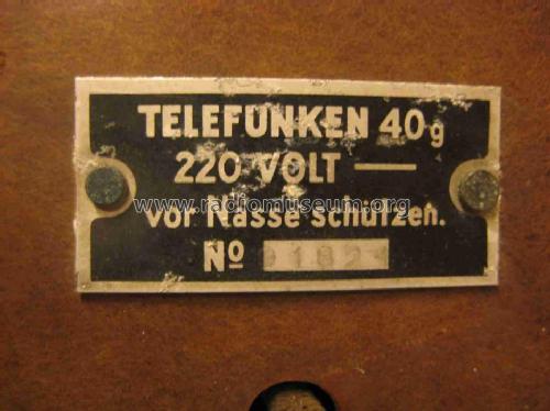 40G ; Telefunken (ID = 947320) Radio