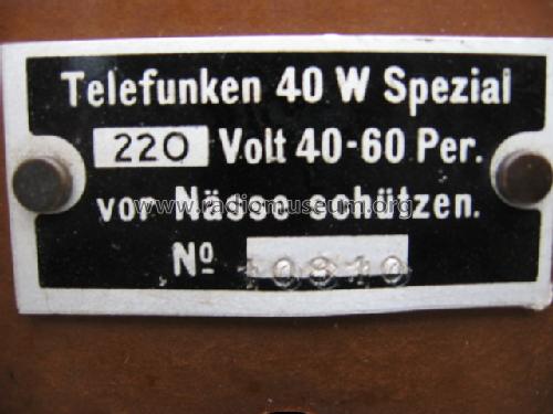 40W Spez. T40W; Telefunken (ID = 202765) Radio