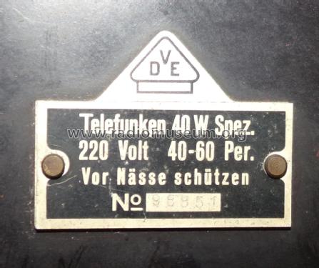 40W Spez. T40W; Telefunken (ID = 2391217) Radio