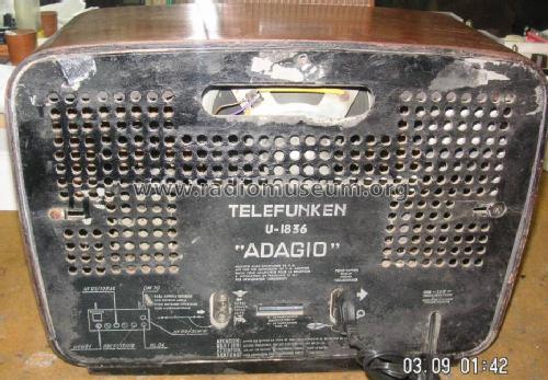 Adagio 60 U1836; Telefunken (ID = 1029692) Radio