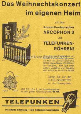 Arcophon 3; Telefunken (ID = 858729) Speaker-P