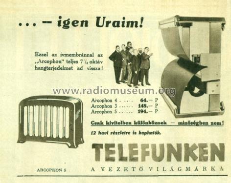 Arcophon 4 ; Telefunken (ID = 2175145) Lautspr.-K