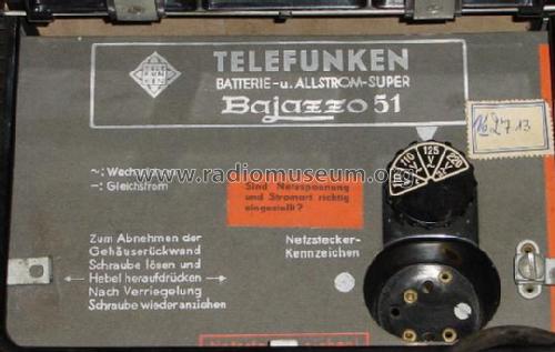 Bajazzo 51; Telefunken (ID = 3592) Radio