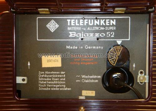 Bajazzo 52; Telefunken (ID = 2005836) Radio