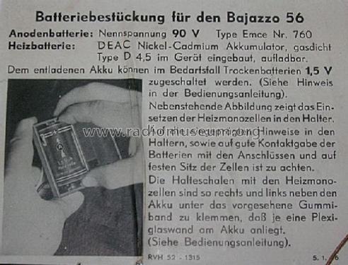 Bajazzo 56; Telefunken (ID = 589982) Radio