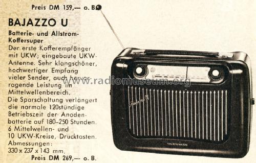 Bajazzo U 1953; Telefunken (ID = 1565767) Radio