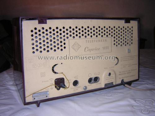 Caprice 1451; Telefunken (ID = 1886643) Radio