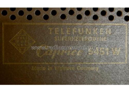 Caprice 5451W; Telefunken (ID = 674737) Radio