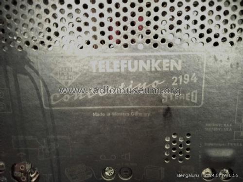 Concertino 2194; Telefunken (ID = 2995082) Radio
