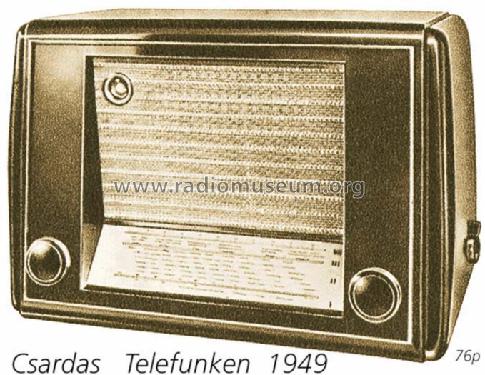Csardas 9H65GWK; Telefunken (ID = 1149) Radio