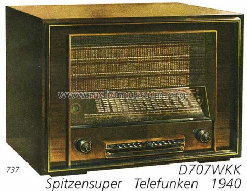D707WKK; Telefunken (ID = 1145) Radio