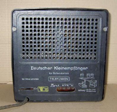 Deutscher Kleinempfänger für Batteriebetrieb DKE38B; Telefunken (ID = 1452536) Radio