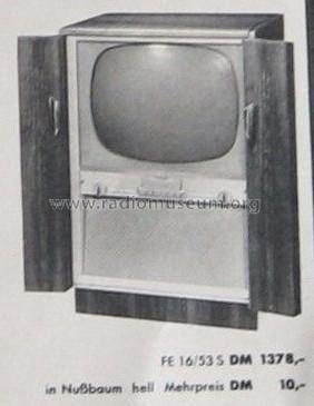 FE16/53 S; Telefunken (ID = 1726777) Television