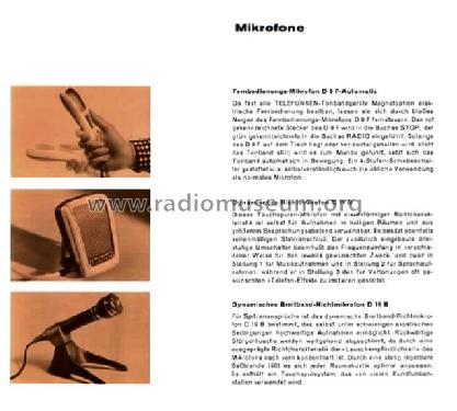 Fernbedienungsmikrofon D9F; Telefunken (ID = 1075505) Microphone/PU