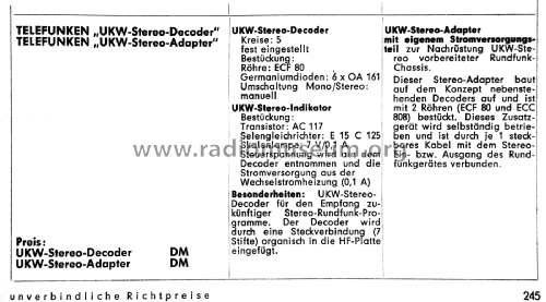 FM-Stereo-Decoder 1 - UKW-Stereo-Adapter ; Telefunken (ID = 2980274) mod-past25