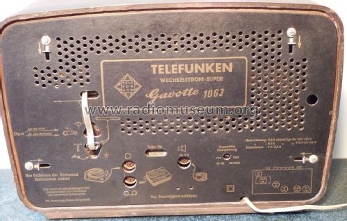 Gavotte 1063; Telefunken (ID = 2302953) Radio