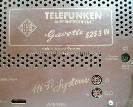 Gavotte 5253W; Telefunken (ID = 1743330) Radio
