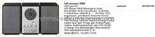 hifi compact 2000; Telefunken (ID = 856414) Radio