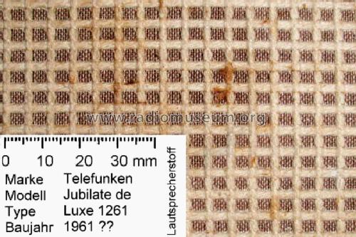 Jubilate de Luxe 1261; Telefunken (ID = 1315803) Radio