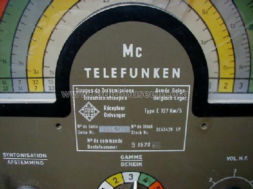 E127Kw/5; Telefunken (ID = 392116) Mil Re