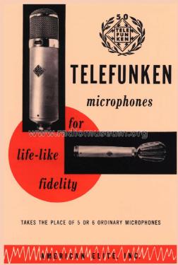Kondensatormikrofon U47 ; Telefunken (ID = 1824805) Microphone/PU