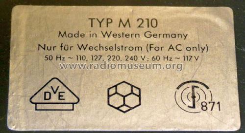 Magnetophon 210 M 210; Telefunken (ID = 2066577) R-Player