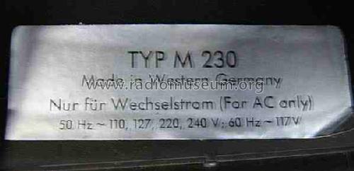 Magnetophon 230 M-230; Telefunken (ID = 482019) R-Player
