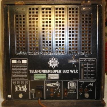 Meistersuper 332WLK ; Telefunken (ID = 138909) Radio