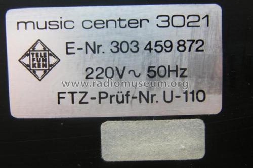 Music-Center 3021; Telefunken (ID = 1032407) Radio