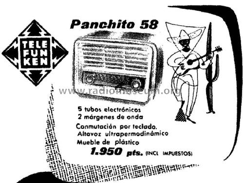 Panchito 58 U1715; Telefunken (ID = 997220) Radio