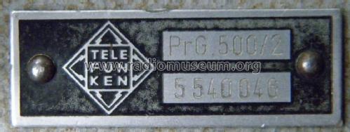 PrG.500/2; Telefunken (ID = 1316889) Ausrüstung