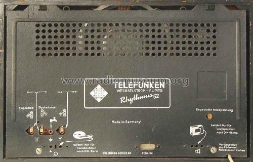 Rhythmus 52W; Telefunken (ID = 59678) Radio